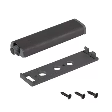   Nyomásra nyitható fogantyú nélküli ajtónyitó rendszer 79x20 mm fekete