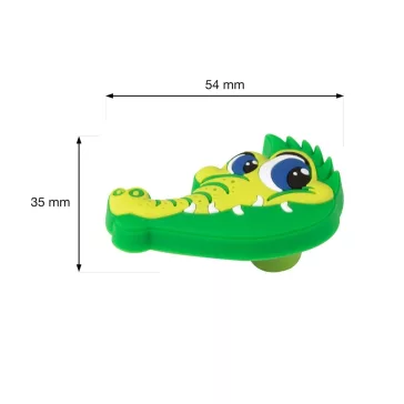 Bútorgomb Krokodil puha műanyag