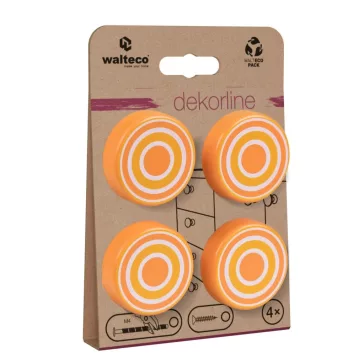   Bútorgomb-készlet narancssárga gyűrűk átmérő 40 mm 4 db