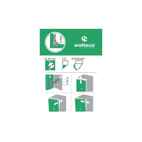 Bútorzsanér 35 mm átmérőjű behelyezhető