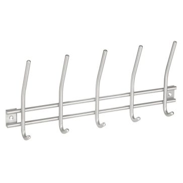   Rozsdamentes acél kabáttartó állvány 5 akasztóval 380x165 mm rozsdamentes acél