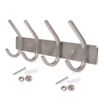 Ruhatartó 4 akasztóval rozsdamentes acél