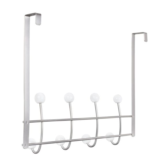 Ajtóakasztó 4 horoggal 40 mm-es felfüggesztés matt nikkel