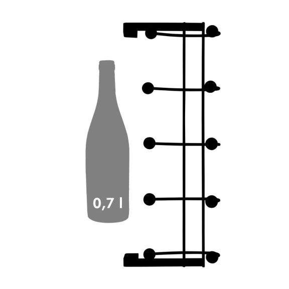 Ajtóakasztó 5 színes kampóval 40 mm-es felfüggesztéssel krómozott