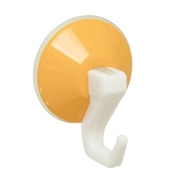 Tapadókorongos műanyag kampó 43 mm átmérőjű sárga