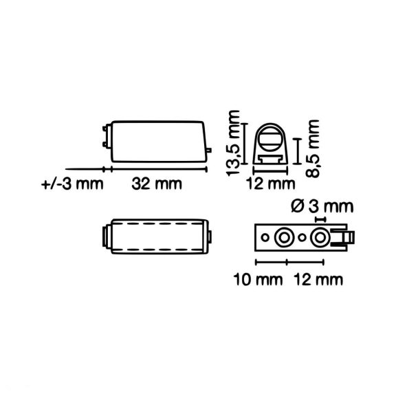Bútormágnes alátéttel teherbírás 35 kg fehér