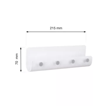 Kulcstartó 215x70mm műanyag fehér