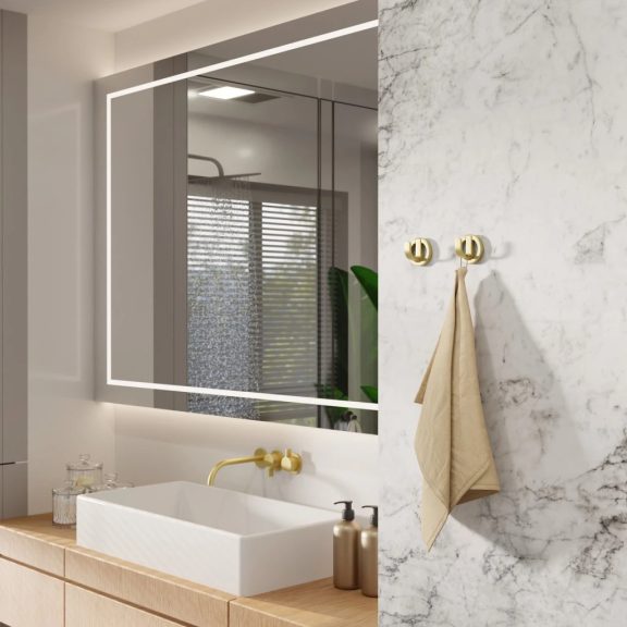 Tollo ruhaakasztó átmérője 55 mm szálcsiszolt sárgaréz