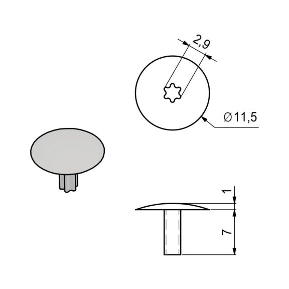 Vakdugó átmérő 3 mm műanyag fehér 10 db.
