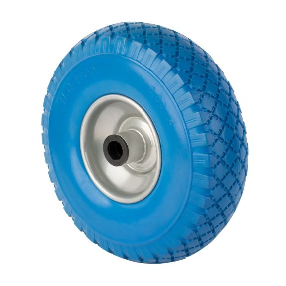 Defekttűrő kerék 260 mm átmérőjű csapággyal kék gumi