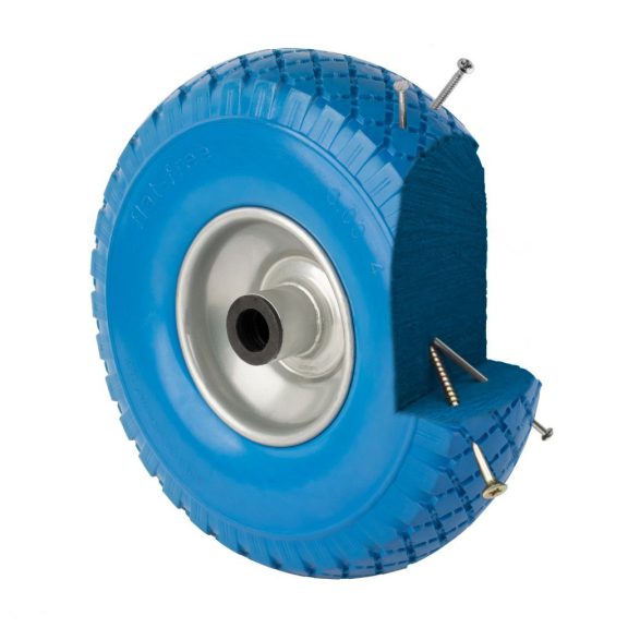 Defekttűrő kerék 260 mm átmérőjű csapággyal kék gumi