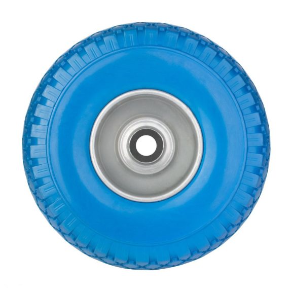 Defekttűrő kerék 260 mm átmérőjű csapággyal kék gumi