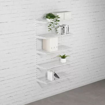 Falra szerelhető polcrendszer SINGLE, 1500x830 mm, fehér