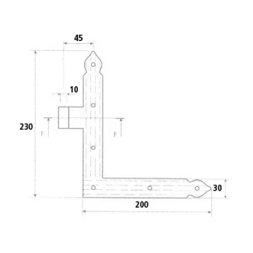 Zsalu Sarokpánt 20*25Cm /Pár J-B/ Fekete Omad1356 Q10