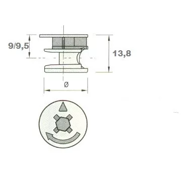 Bútorösszehúzó Csavar Excenteres Q15Mm 15020+15003