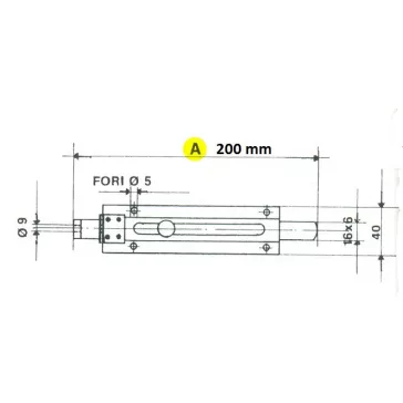 Épülettolózár 200Mm Lakatolh.Erős. Ibfm.38Tip