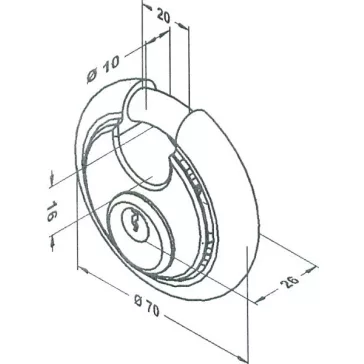 Lakat Kerek Discos 70Mm Bs-970-H-Ni-2K Elzett