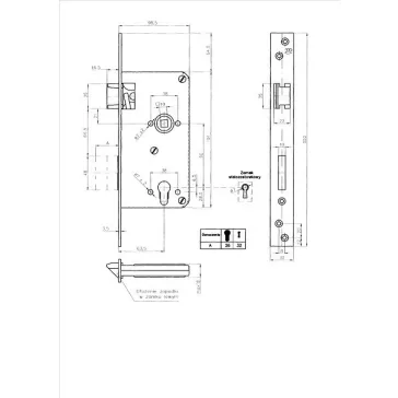 Bevéső Zár Kapuzár 63,5/90Mm Jobb Xm10300610200