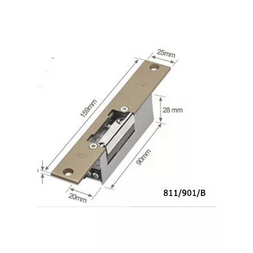 Elektromos Zár Rövid Jis 811-901X Inverz 12V Dc Áll.