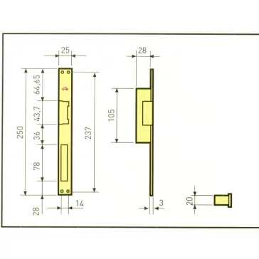 Elektromos Zár Hosszú Jis 832-902X Imp. 12V.Ac/Dc R.M.
