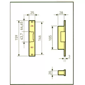 Elektromos Zár Rövid Jis 832-901X Imp. 12V Ac/Dc R.M.
