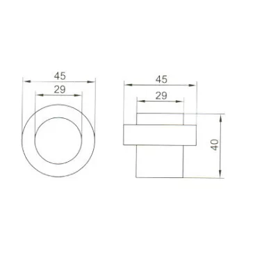 Ajtóütköző Henger 35*40Mm R.M. Ds004