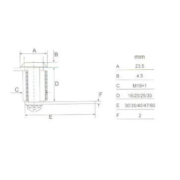 Fémbútorzár -és Postaládazár 30Mm " Anbo Cl103-30