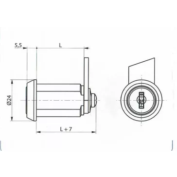 Fémbútorzár Kerek H.Men./30Mm Kt/ Pk035 Ronis 26200-01