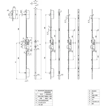 Többpontos Zár Multisoft R4 Görgős 2040 45/92/16/8 Msb