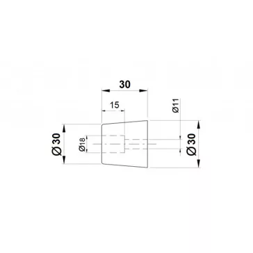 Ajtóütköző Gumi 3 Cm Szürke 2000651 S.