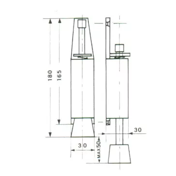 Ajtókitámasztó 180Mm Nagy Fehér Ibfm Taposós