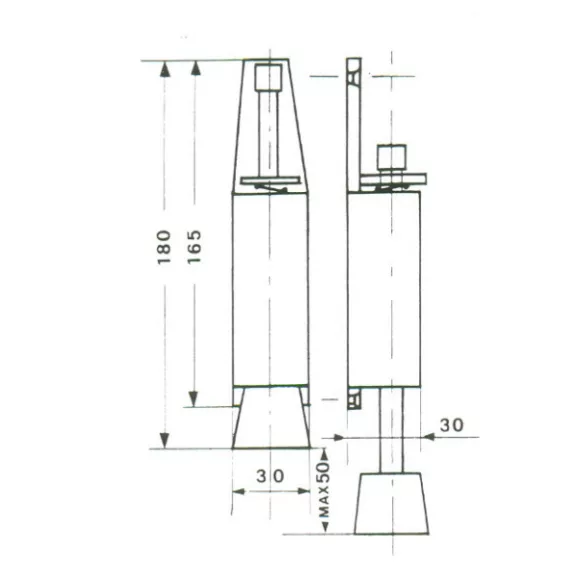 Ajtókitámasztó 180 Mm Nagy Ezüst Taposós