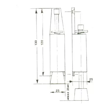 Ajtókitámasztó 130 Mm Kicsi Fehér Taposós