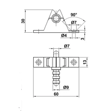 Ajtó Rögzítő Csappantyú Padló Króm Amig 100, Wl-156