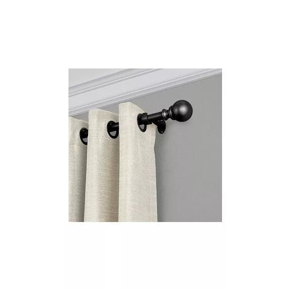 Függönyrúd 1,6-3M Fekete Gömbvégű C080-1-B