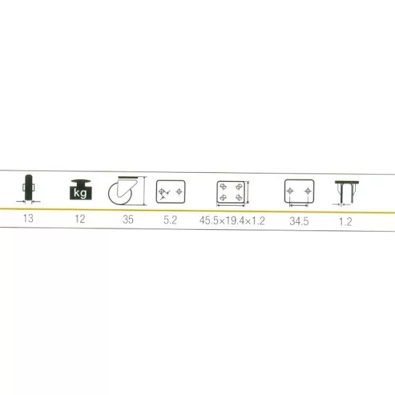 Bútorgörgő 30 Mm Mini D101-30B030X13