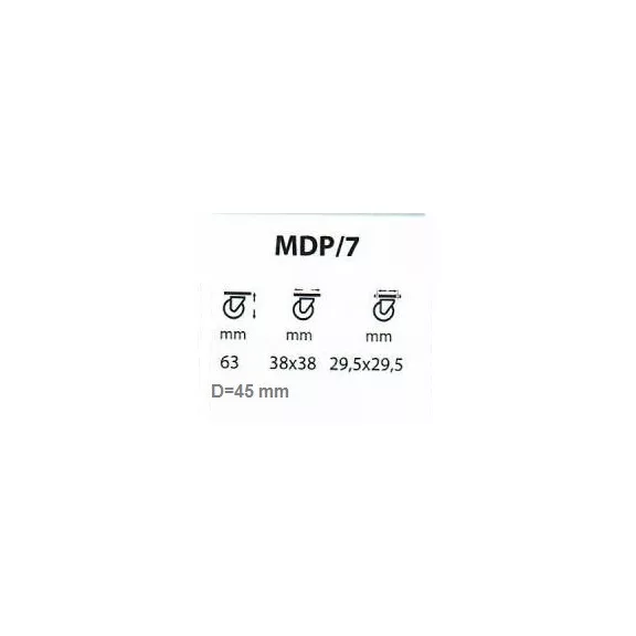 Gömb Kerék 45Mm Talpas Gumis Mdp/7