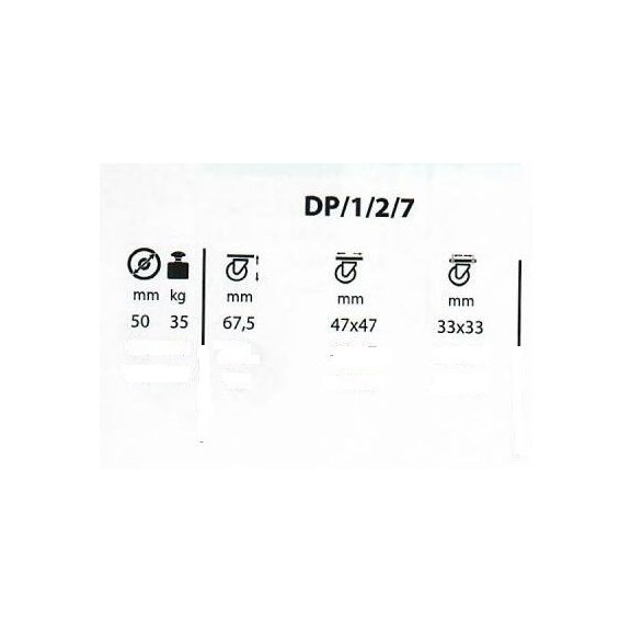 Kerék Gumis 50Mm Forg.Fék.Szürke Dp.1/2/7