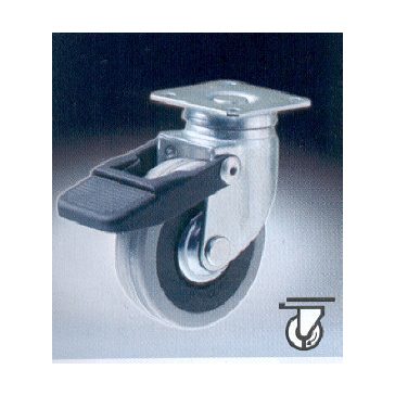 Kerék Gumis 63Mm Fékes,Forg.30Kg Dp/1/2/7