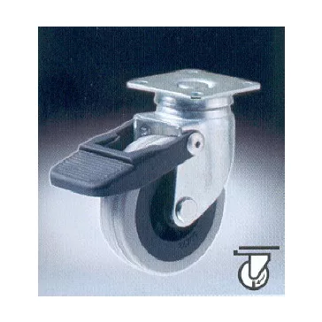 Kerék Gumis 80Mm Forg.Fékes 50Kg Dp/1/2/7