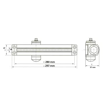 Ajtocsukó 9036 45-150Kg Ezüst Sib.