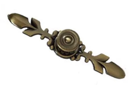 Bútorgomb 27Mm+12Cm Dísztalp Antik Réz 6311+595
