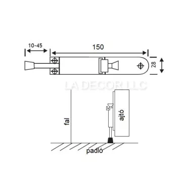 Ajtókitámasztó 160 Mm Fehér Wl-152 Taposós