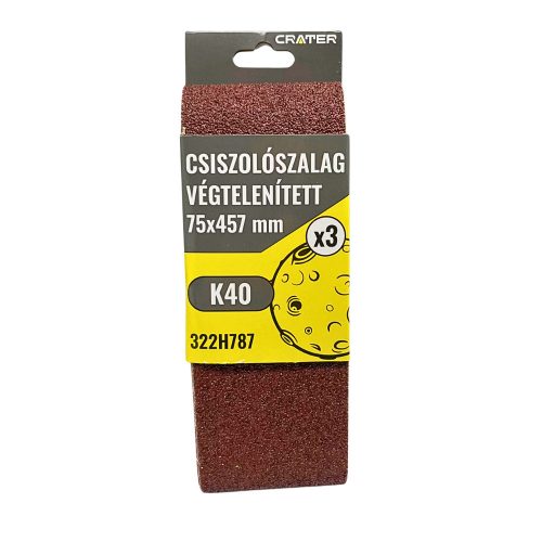CSISZOLÓSZALAG VÉGTELEN 75*457MM K40 3DB/CSOM CRATER