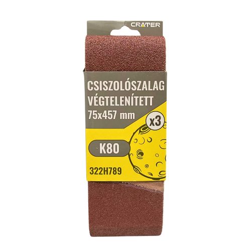 CSISZOLÓSZALAG VÉGTELEN 75*457MM K80 3DB/CSOM CRATER