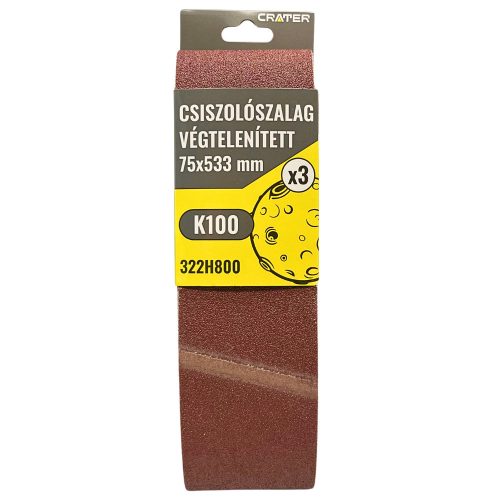 CSISZOLÓSZALAG VÉGTELEN 75*533MM K100 3DB/CSOM CRATER