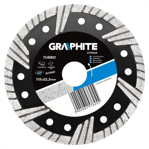 GYÉMÁNT VÁGÓTÁRCSA 115 TURBO 2,4MM GRAPHITE