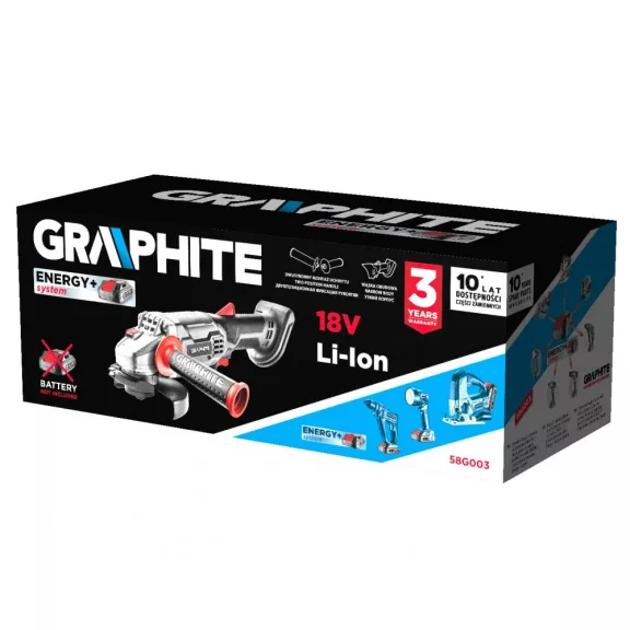 Akkus Sarokcsiszoló 18V 115Mm Akkunélkül Graphite