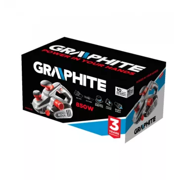 Gyalugép 850W 82Mm 3,1Kg 0-3Mm+Porzs Graphite