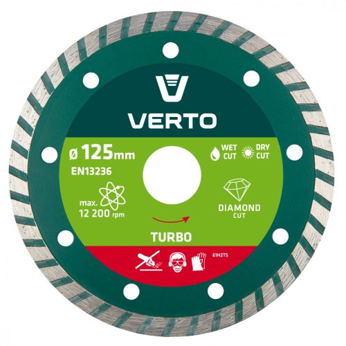 GYÉMÁNT VÁGÓTÁRCSA 125MM TURBO VERTO
